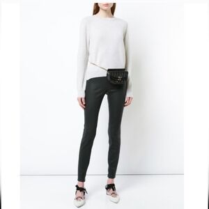 VINCE Lamb Leather Pull On Stretch Pants Sz XS